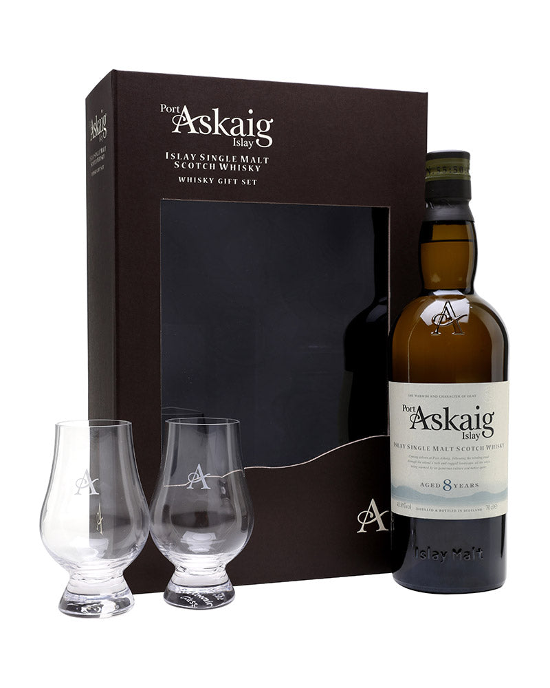 PORT ASKAIG 8YO - GLENCAIRN GLASS GIFT SET